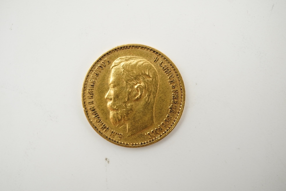 Gold coins, Russia, Tsar Nicholas II gold 5 roubles, 1898, mm. r.
